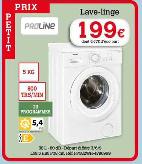 lave-linge proline