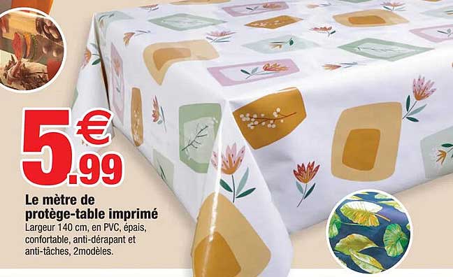 Le Mètre De Protège-table Imprimé