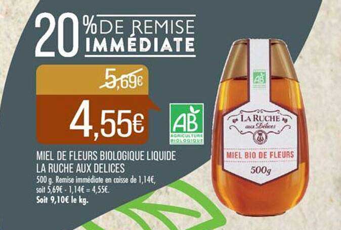 miel de fleurs biologique liquide la ruche aux délices
