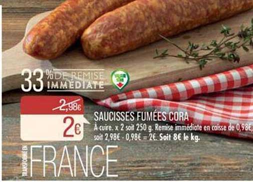 Saucisses Fumées Cora