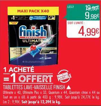 tablettes lave-vaisselle finish