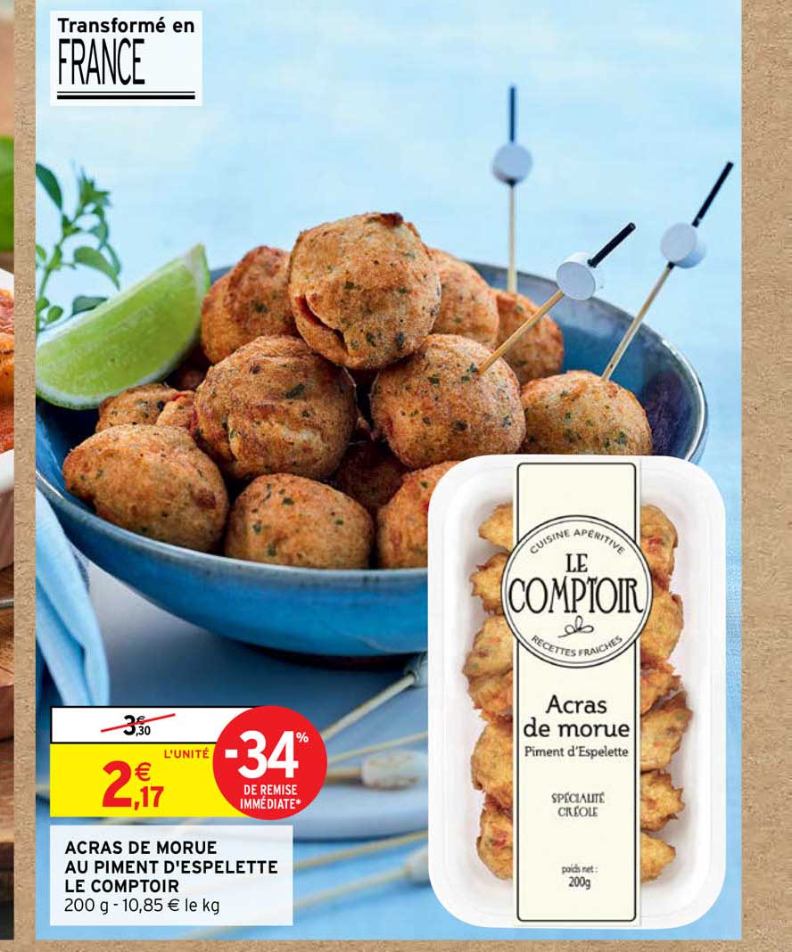 acras de morue au piment d'espelette le comptoir