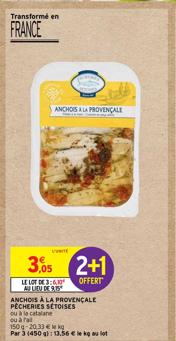 anchois à la provençale pêcheries sétoises