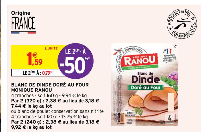 blanc de dinde doré au four monique ranou