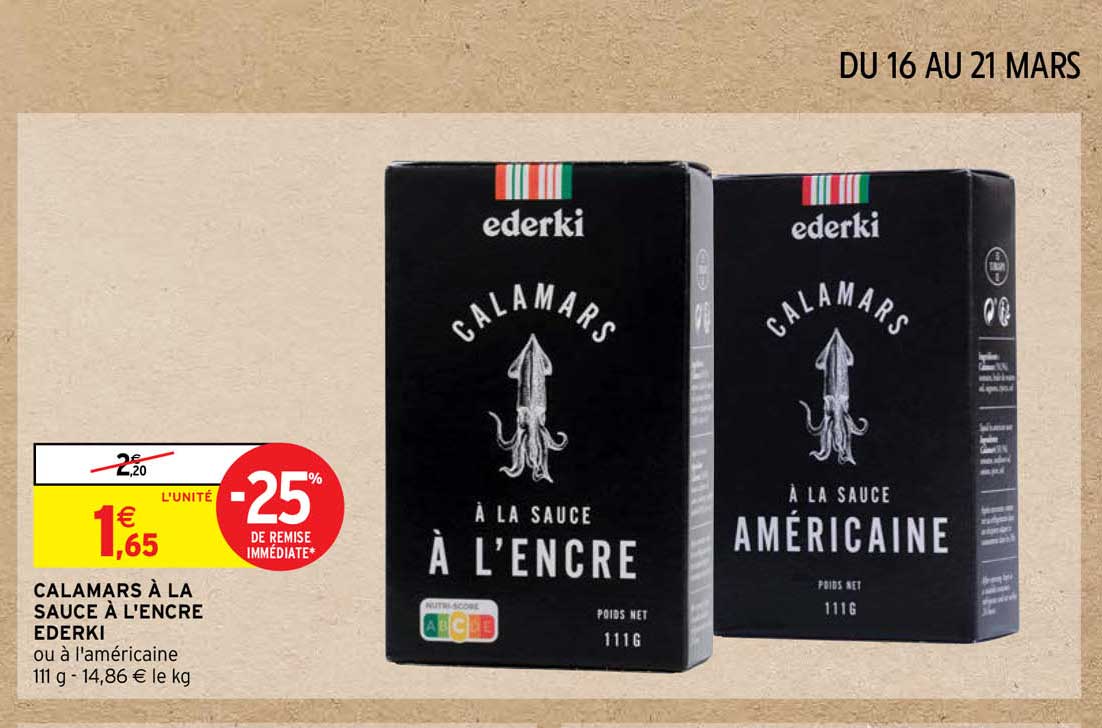 Calamars à La Sauce à L'encre Ederki