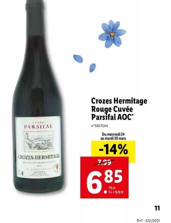 crozes hermitage rouge cuvée parsifal aoc