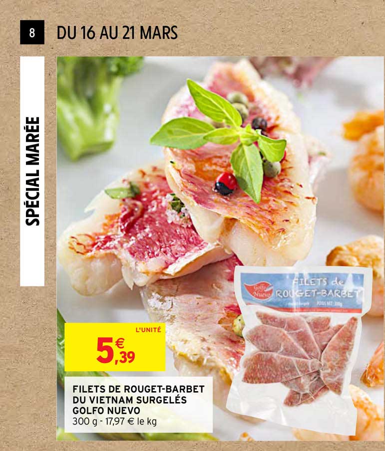 filets de rouget-barbet du vietnam surgelés golfo nuevo