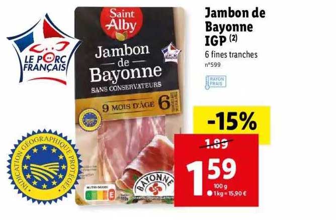 jambon de bayonne igp saint alby