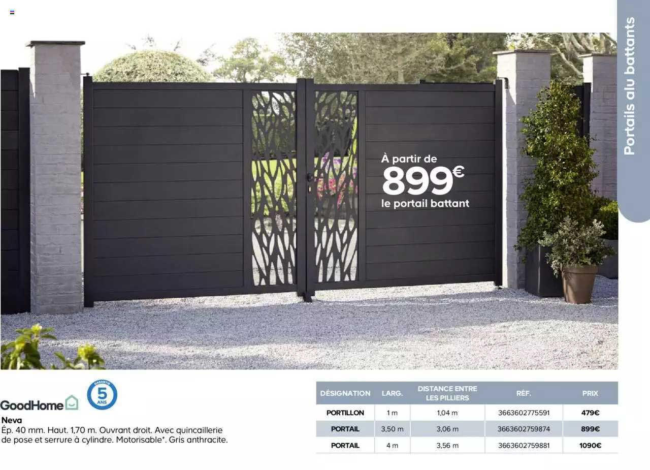 Le Portail Battant Neva Goodhome
