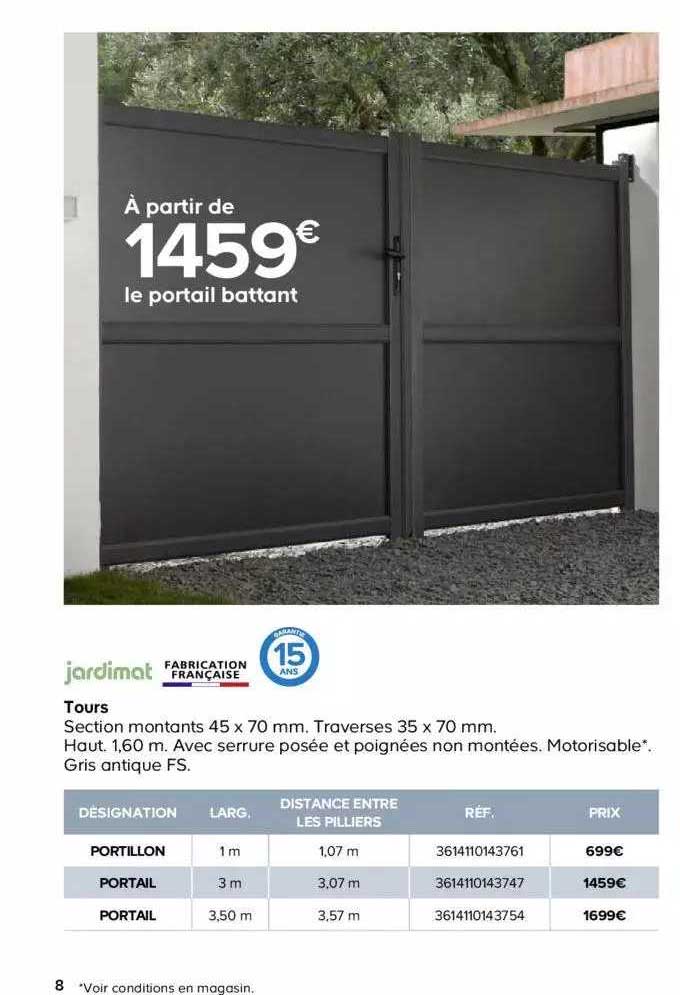 le portail battant tours jardimat