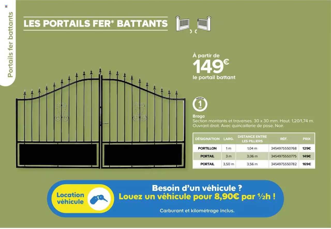 les portails fer battants braga