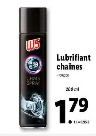 lubrifiant chaînes w5