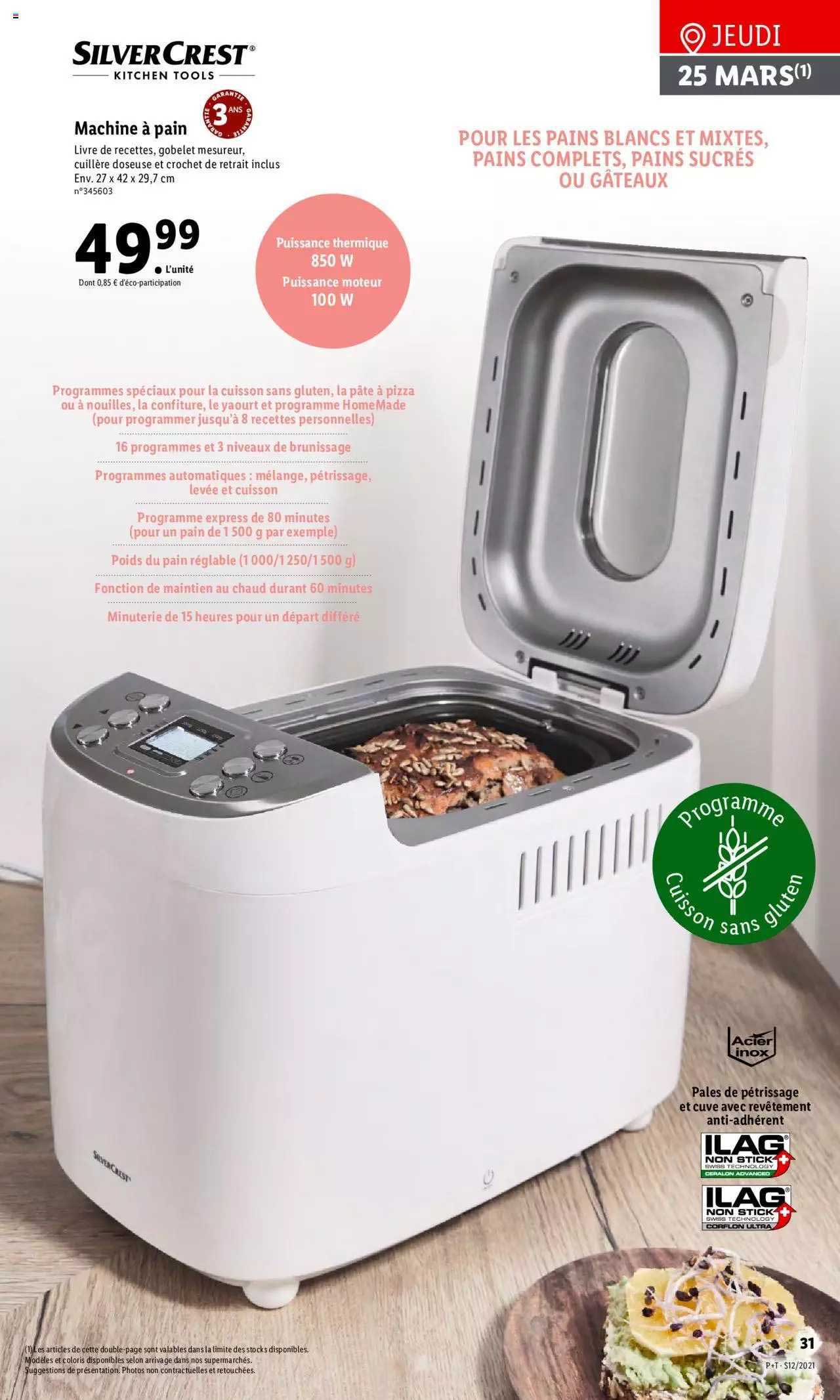 machine à pain silver crest