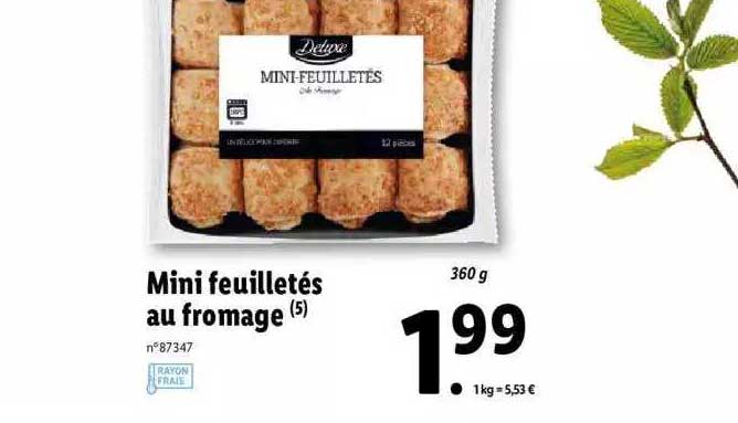 Mini Feuilletés Au Fromage Deluxe