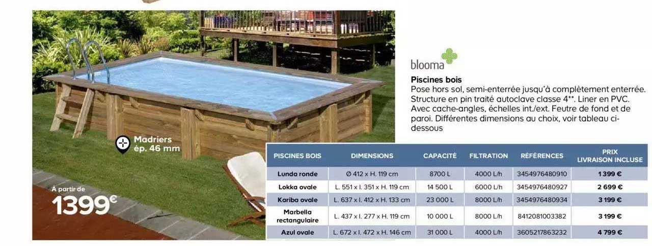 piscines bois blooma