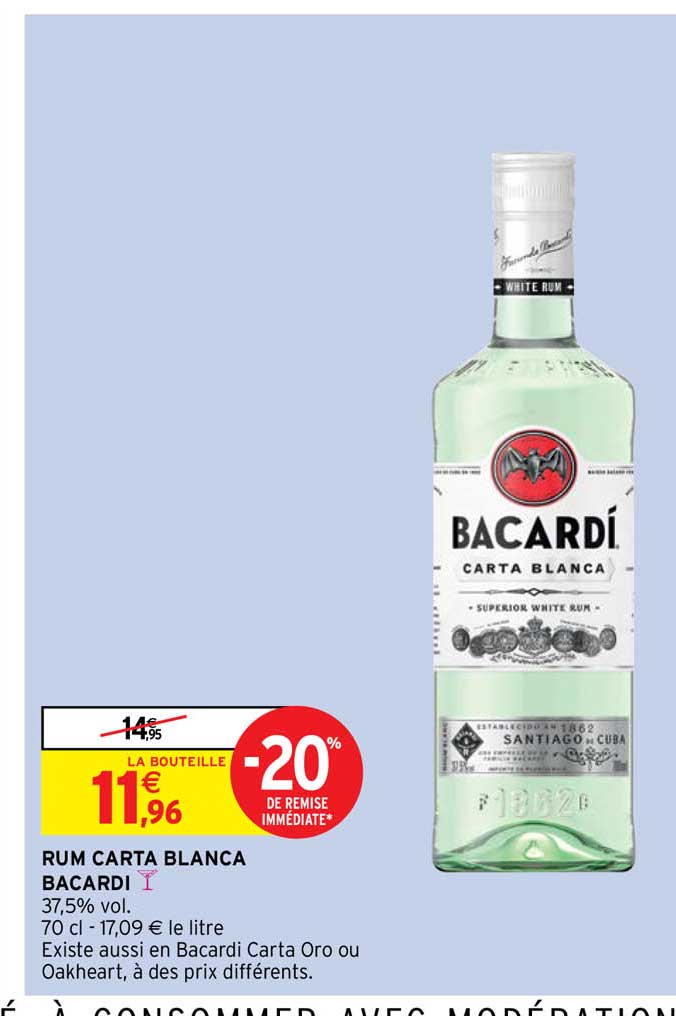 rum carta blanca bacardi