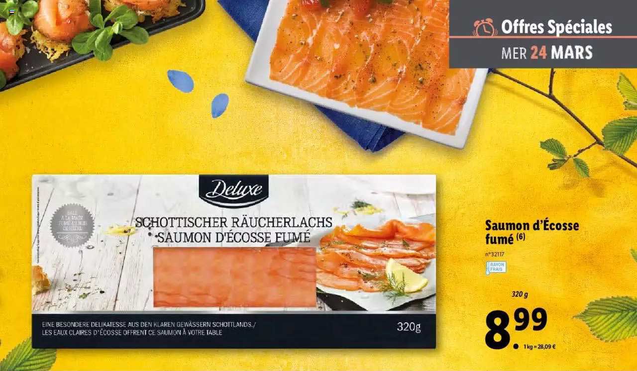 saumon d'écosse fumé deluxe