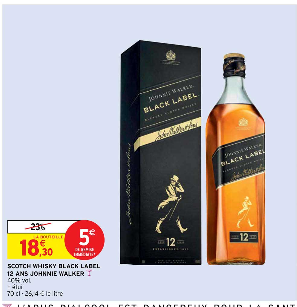 scotch whisky black label 12 ans johnnie walker