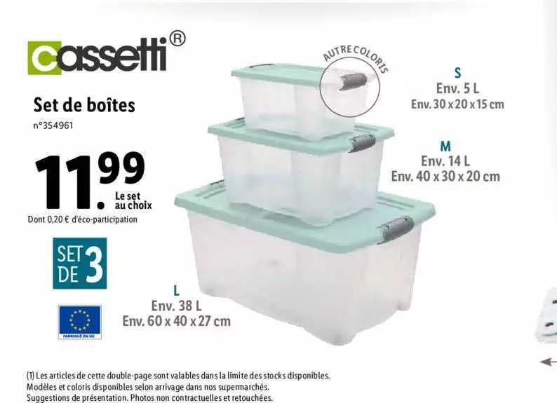 Set De Boîtes Cassetti