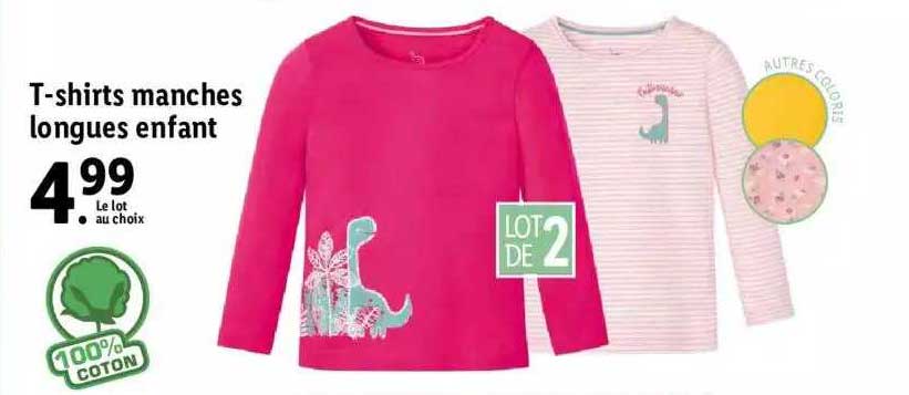 t-shirts manches longues enfant