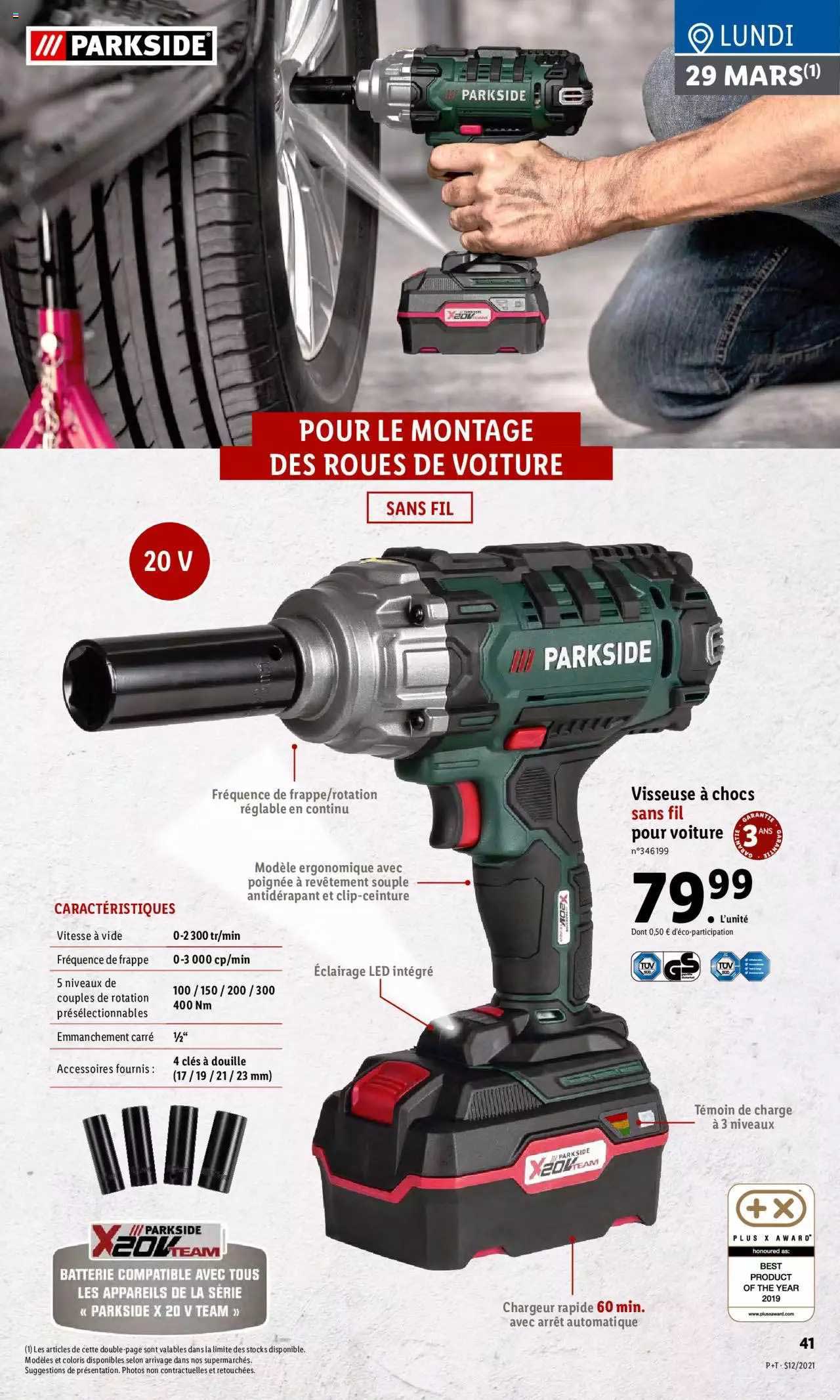 visseuse à chocs sans fil pour voiture parkside