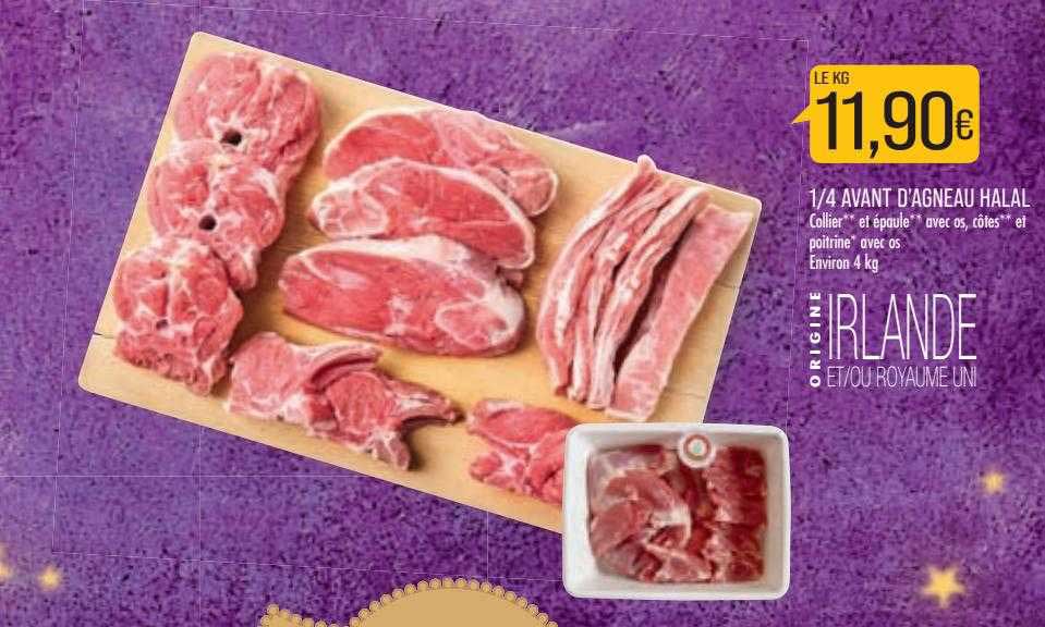 1-4 Avant D'agneau Halal