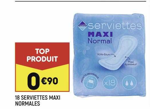 18 serviettes maxi normales