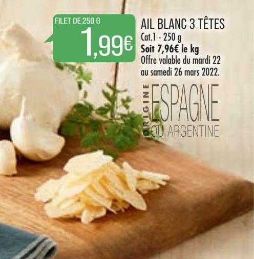 Ail Blanc 3 Têtes