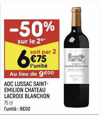 aoc lussac saint-émilion château lacroix blanchon