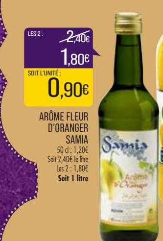 arôme fleur d'oranger samia