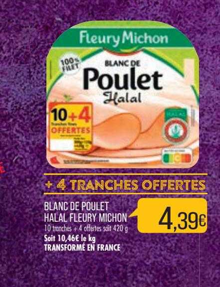 blanc de poulet halal fleury michon