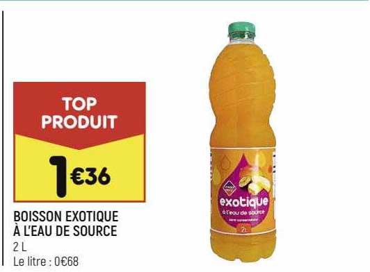 boisson exotique à l'eau de source