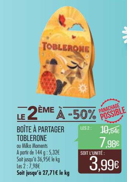 boîte à partager toblerone