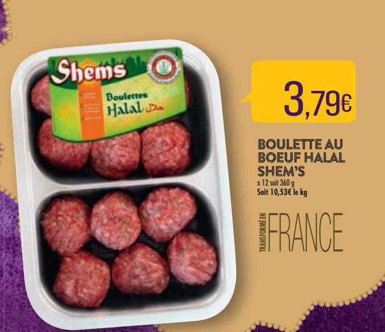 boulette au bœuf halal shem's