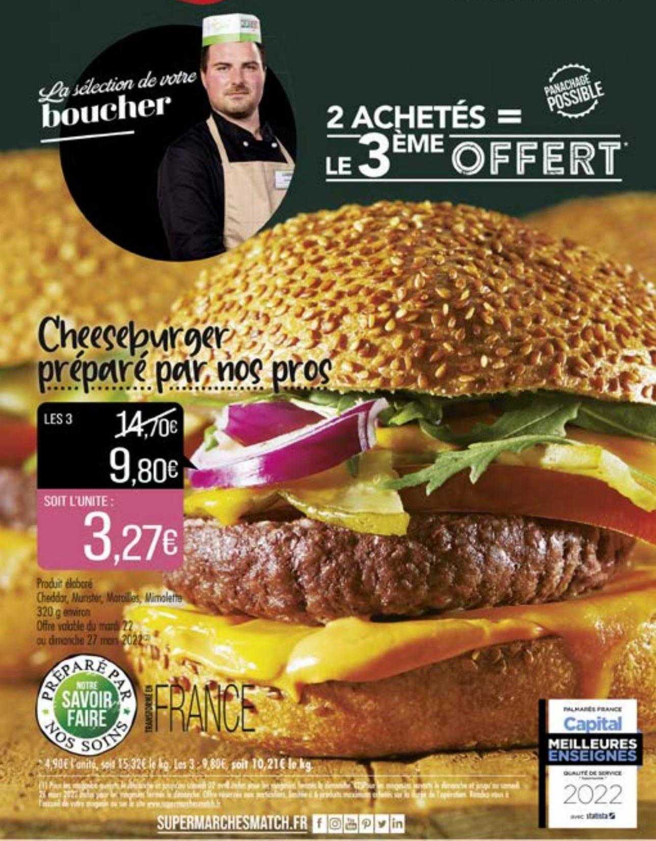 Cheeseburger Préparé Par Nos Pros