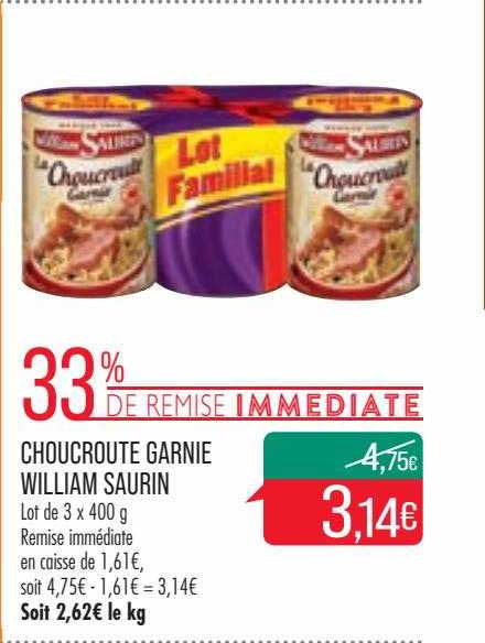 choucroute garnie william saurin
