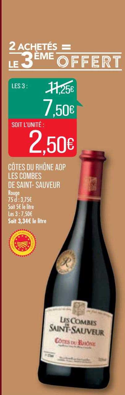 côtes du rhône aop les combes de saint-sauveur