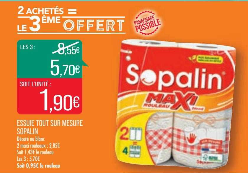 essuie tout sur mesure sopalin