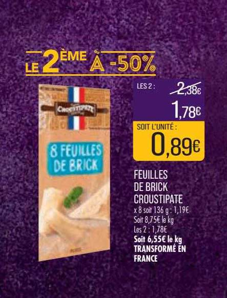 feuilles de brick croustipate