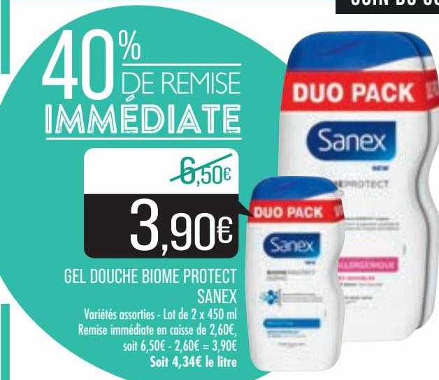 gel douche biome protect sanex