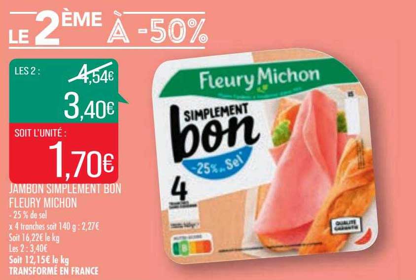 jambon simplement bon fleury michon