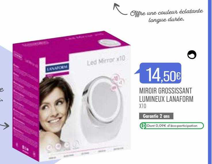 miroir grossissant lumineux lanaform