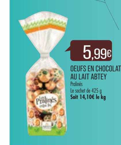 Oeufs En Chocolat Au Lait Abtey