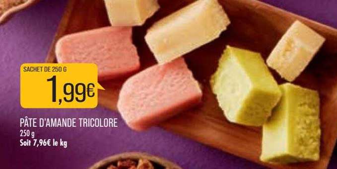 pâte d'amande tricolore