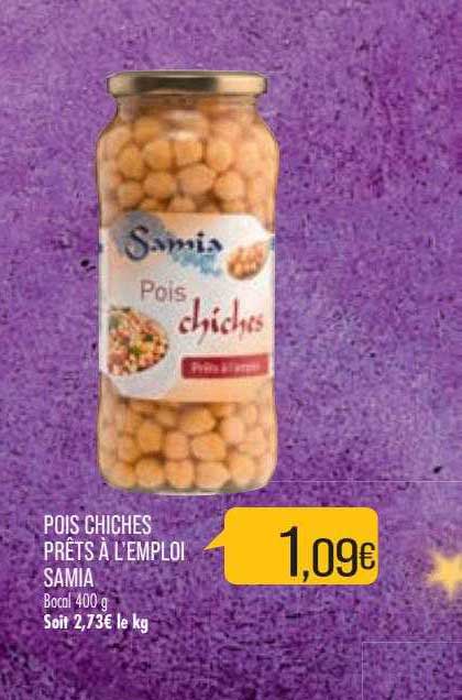 pois chiches prêts à l'emploi samia