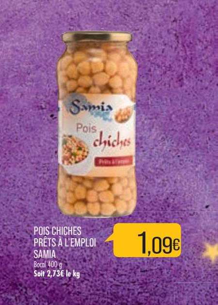 pois chiches prêts à l'emploi samia