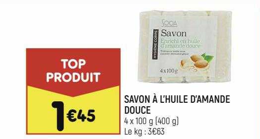 savon à l'huile d'amande douce