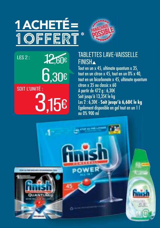 tablettes lave-vaisselle finish