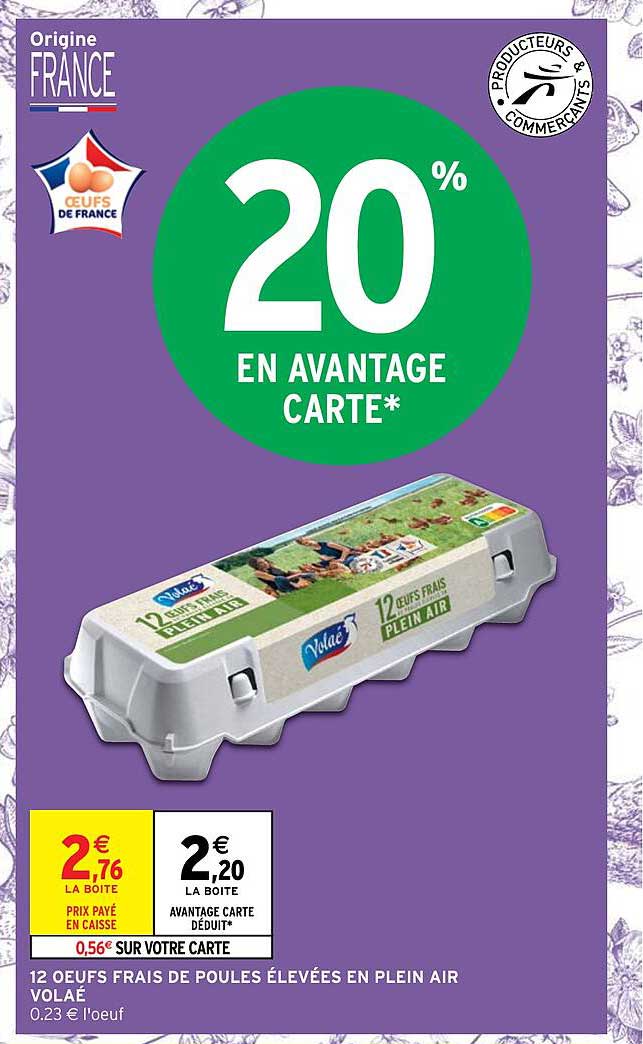 12 œufs frais de poules élevées en plein air volaé