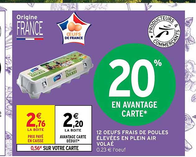12 œufs frais de poules élevées en plein air volaé